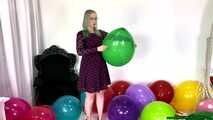 balloon stress test with nails, lighter and stick