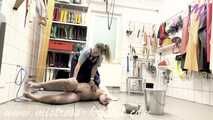 Clip #018 Slaughterday - How the butcher takes her little horny pig