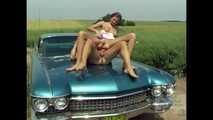 Busty Babe Zaneta Hot Fuck in Classic Car