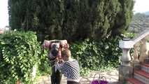 More Bondage Walk Training with tightly bound Tits for Slave Eva