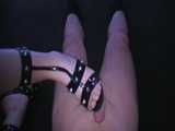 Schuhjob mit sich vorstellen Lederhandschuhe