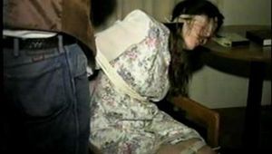 39 YEAR OLD SECRETARY ACE BANDAGE, SCARF & HAND GAGGED HOSTAGE (D20-5)