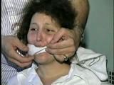 24 YEAR OLD FEISTY HOUSEWIFE CHAIR TIED, BALL-TIED, MOUTH STUFFED & CLEAVE GAGGED (D36-7)