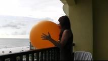 At the balcony