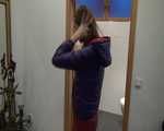 Get 2 Videos with Alina in shiny nylon Downwear from 2008