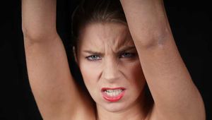 Nude, defenseless and handcuffed