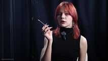 Red Elegance: Yuliana’s Smoking Ritual