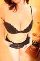Webcam striptease in black lingerie