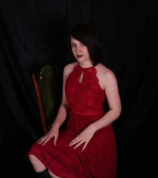 bunny in red dress