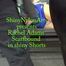 Rachel Adams Scarfbound and gagged in shiny Shorts