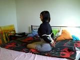 Sunny hogtied