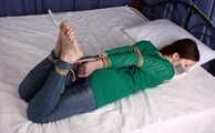 Patricia hogtied in Jeans
