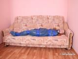 [From archive] Gatitta is self packed into blue trash bag