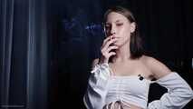Smoking two all white cigs in the studio