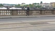 074001 & 074002 Karolina's Two Very Daring Public Pee Scenes Filmed In Prague
