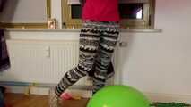 stomping with sneakers in my living room
