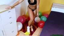 sneaker stomping fun in lingerie