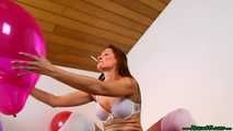 cigarette balloon popping in front of you