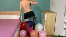 sexy topless high heel balloon popping