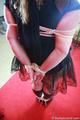 claudia are tied up with rope in PICS