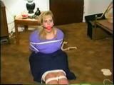 3rd GRADE BBW TEACHER BOUND, ACE BANDAGE, CLEAVE, BALL-GAGGED & BLINDFOLDED (D20-1)
