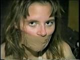 School Teacher Wrap Gagged, Ball-tied & Crotch Roped (D13-11)