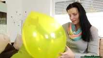 balloon playing and popping with a Blow2Pop