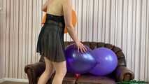hot sitpopping of ten U16 balloons