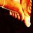 Foot masturbation tease