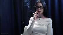 Smoking Seduction - Intriguing Lady in White. 2 reds in a row.