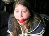 19 Yr OLD CRYSTAL IS MOUTH STUFFED, CLEAVE GAGGED, BAREFOOT, TOE TIED, MAKES RANSOM CALL & WRITES K1DNAP NOTE (D53-14)