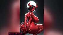 GoL Anime Devil Woman Shaking and Tits Gooning