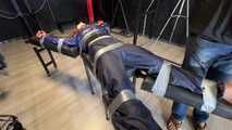 Lola Montez tied, gagged and tickeled in shiny Rainwear