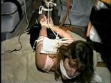 MOTOR HOME LEATHER SKIRT, HOG-TIED, CLEAVE GAGGED HOSTAGE (D23-1)