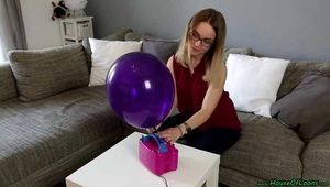pump inflating a purple TT17 and nail2pop it