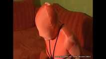 Orange Zentai tied