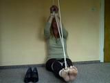 Tied bare feet