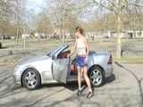two short videos with Leoni, Jill, Lia and Yvette from 2007 enjoying shiny nylon shorts