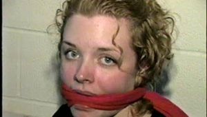 19 YEAR OLD COLLEGE STUDENT WRITES RANSOM NOTE, MAKES RANSOM CALL IS MOUTH STUFFED, CLEAVE GAGGED, HOG-TIED & HAS TOES TIED WEARING PANTYHOSE (D58-5)