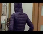 Alina wearing a supersexy crazy sensation down combination posing in front of a mirror (Video)