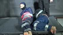 Aiyana and Ms Ungeniert bound and gagged in shiny nylon Rainwear