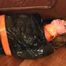 [From archive] Stella - hogtaped in orange duct tape and packed into the trash bag and escapes