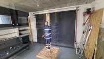 Rachel Adams Poletied and gagged by an Intruder