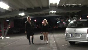 053001 Lindsay Takes A Huge Pee In The Underground Car Park