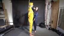 Aiyana and Myxxxy having fun together in shiny nylon Rainwear
