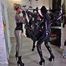 Three rubber goddesses gangbang a poor,bound slave