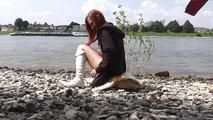 Nelly tied at the river 1/2