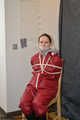 Lady Nadja hard bound and multiple gagged in AGU rainwear