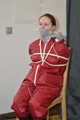 Lady Nadja hard bound and multiple gagged in AGU rainwear