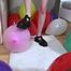 stomp2pop 12inch Karaloons with her shoe